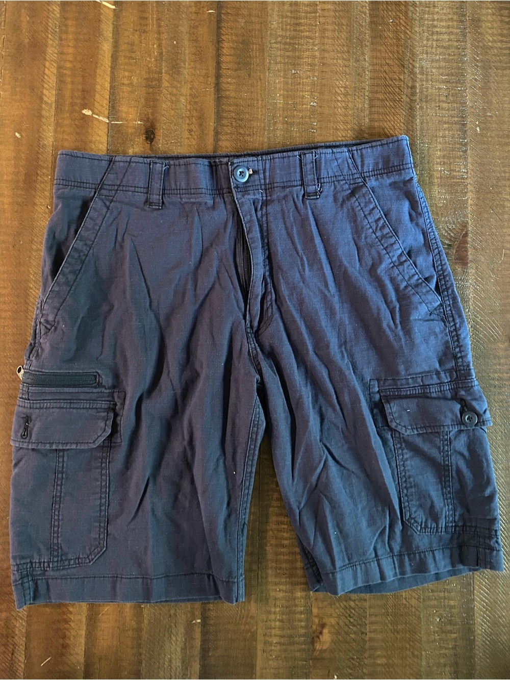 Men's Navy Wear First Cargo Shorts Size 36
